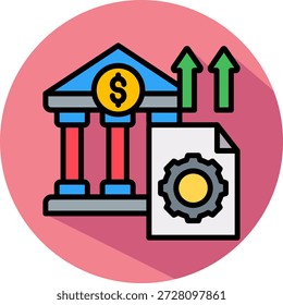 Monetary Policy Icon isometric Vector Illustration