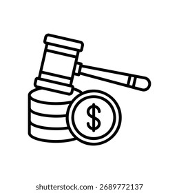Monetary policy icon to maintain economic and financial stability