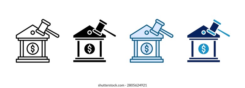 Monetary Policy Icon Set Multiple Style Collection