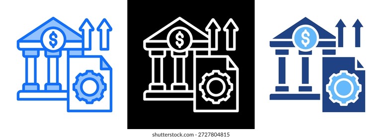 Monetary Policy Icon triplestyle Vector Illustration