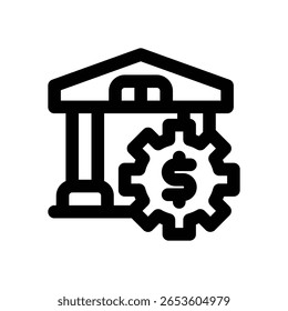 icono de línea de política monetaria. Icono de Vector limpio y minimalista para Sitios web, App móviles, presentaciones y logotipos. Totalmente escalable y personalizable para cualquier proyecto.