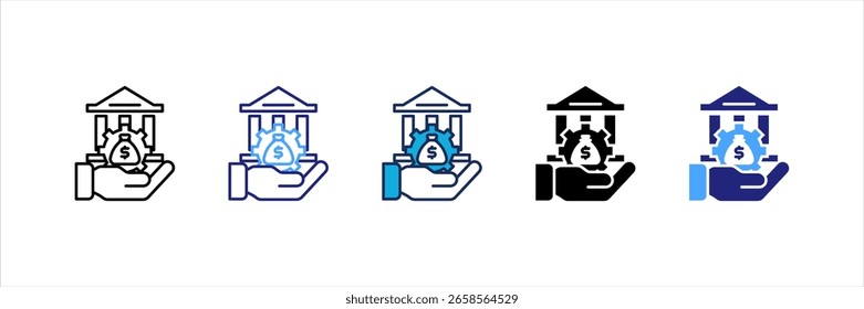 Monetary Policy Multi Style Icon Set
