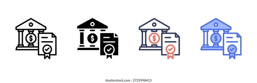 Monetary Policy Multi Style Icon Set