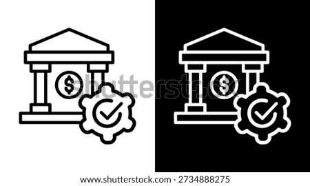 Monetary Policy White Icon Set Vector