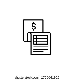 Icono de estado monetario, Factura de contabilidad financiera,