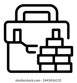 Monetary studies icon outline vector. Cyber academy. Bank institution