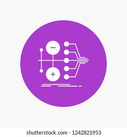 monetization, finance, money, transfer, value White Glyph Icon in Circle. Vector Button illustration