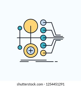 monetization, finance, money, transfer, value Flat Icon. green and Yellow sign and symbols for website and Mobile appliation. vector illustration