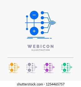monetization, finance, money, transfer, value 5 Color Glyph Web Icon Template isolated on white. Vector illustration