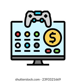 monetization game development color icon vector. monetization game development sign. isolated symbol illustration