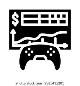 monetization game development glyph icon vector. monetization game development sign. isolated symbol illustration