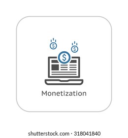 Monetization Icon. Business Concept. Flat Design. Isolated Illustration.