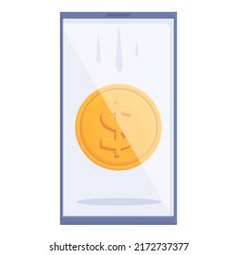 Monetization icon cartoon vector. Money blog. Streaming monetize