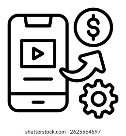 Monetization Icon Element For Design