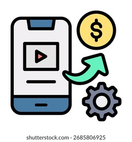 Monetization Icon Element For Design
