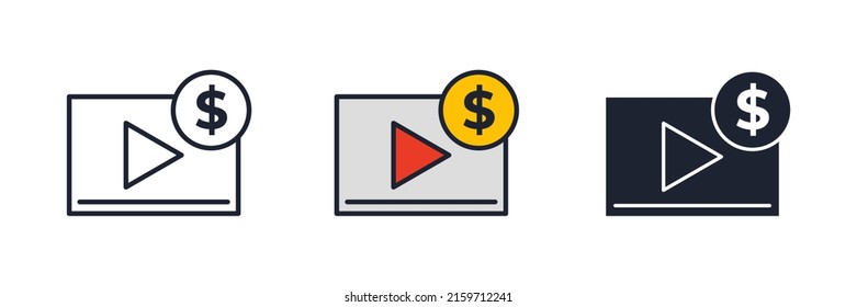 monetization icon symbol template for graphic and web design collection logo vector illustration