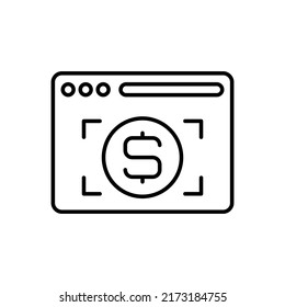 Monetization icon in vector. Logotype