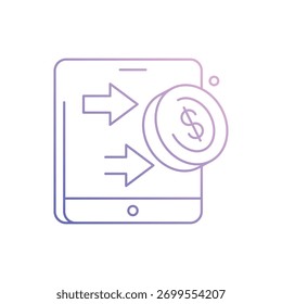 Monetization vector icon stock illustration