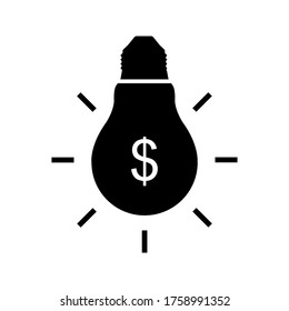 Monetization vector. light bulb with money icon. Monetization for website or app. vector illustration.