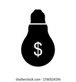 Monetization vector. light bulb with money icon. Monetization for website or app. vector illustration.