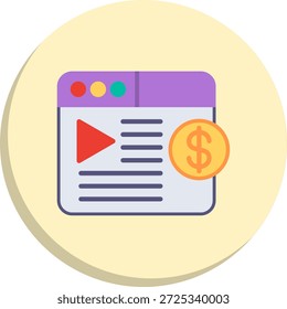 Monetize Flat Circle Style Icon