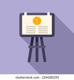 Monetizar el vector plano del icono de la lección. Dinero móvil. Obtener contenido