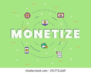 monetizar tipografía caligrafía palabra arte con color relleno