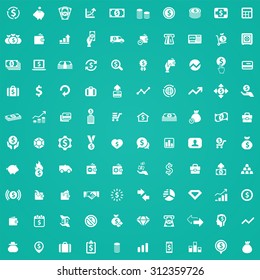 money 100 icons universal set for web and mobile
