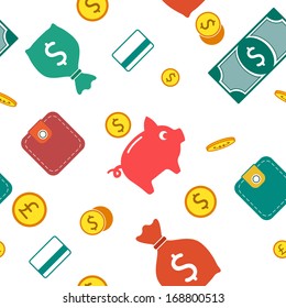 Money abstract seamless background