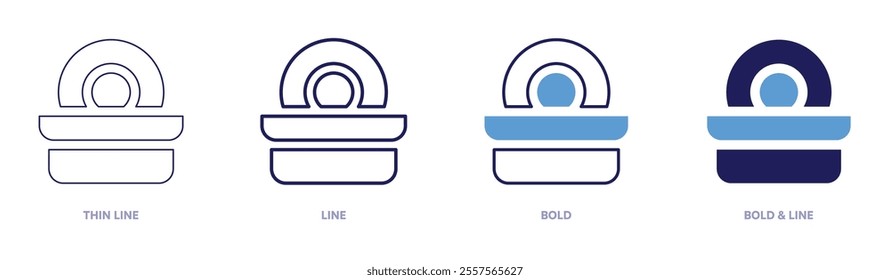 Money achievement icon in 4 different styles. Thin Line, Line, Bold, and Bold Line. Duotone style. Editable stroke.