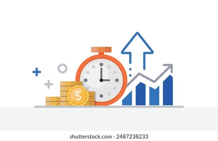 Money activities icon collection illustrate with colorful style, including coin, dollar bill and saving