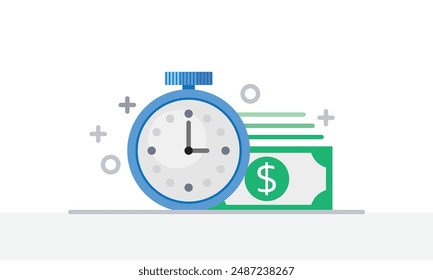 Money activities icon collection illustrate with colorful style, including coin, dollar bill and saving