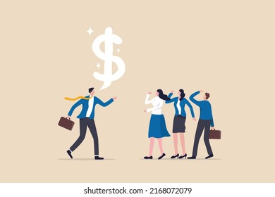 Money advice or financial advisor, investment consultant to suggest on wealth management to make profit from investing, income and savings concept, businessman advisor giving dollar money advice.