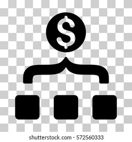 Money Aggregator icon. Vector illustration style is flat iconic symbol, black color, transparent background. Designed for web and software interfaces.