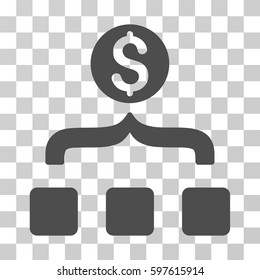 Money Aggregator icon. Vector illustration style is flat iconic symbol, gray color, transparent background. Designed for web and software interfaces.
