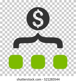 Money Aggregator icon. Vector pictograph style is a flat symbol, color, chess transparent background. Designed for software and web interface toolbars and menus.