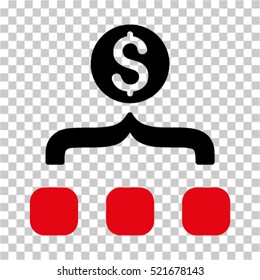 Money Aggregator icon. Vector pictograph style is a flat symbol, color, chess transparent background. Designed for software and web interface toolbars and menus.