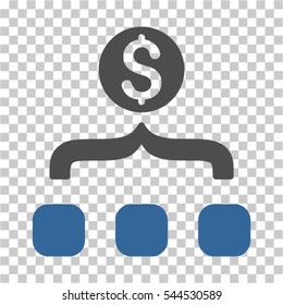 Money Aggregator icon. Vector pictograph style is a flat symbol, color, chess transparent background. Designed for software and web interface toolbars and menus.