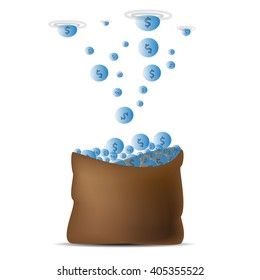 (Money in the air), You can make money from everywhere,Vector illustration.