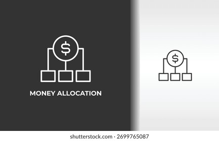 Money Allocation Vector, Icon Or Logo Sign Isolated Symbol Illustration