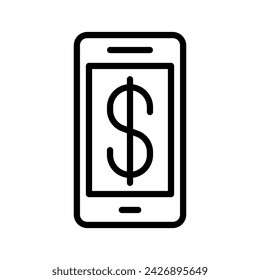 Ilustración vectorial de icono de aplicación de dinero