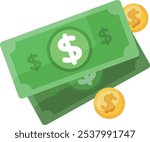 money asset bill dollar bank business cash salary usd vector rich wealth