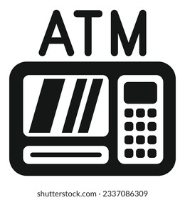 Money atm icon simple vector. Finance economy. Coin capital