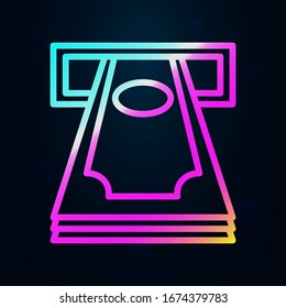 money in ATM in nolan style icon. Simple thin line, outline vector of finance and chart icons for ui and ux, website or mobile application