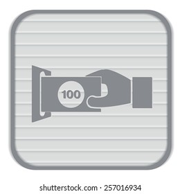money ATM. symbol issuing or receiving money from an ATM. financial icon. money is given.