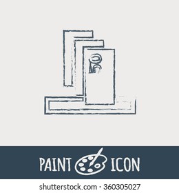 money ATM. symbol issuing or receiving money from an ATM. financial icon. money is given.