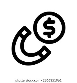 money attraction line icon. vector icon for your website, mobile, presentation, and logo design.