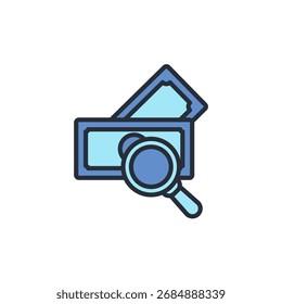 money audit icon.Editable stroke.linear style sign for use web design,logo.Symbol illustration.