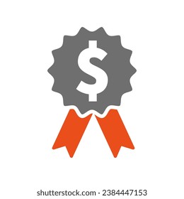 Money award icon. Vector illustration.