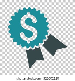 Money Award icon. Vector pictograph style is a flat bicolor symbol, soft blue colors, chess transparent background. Designed for software and web interface toolbars and menus.